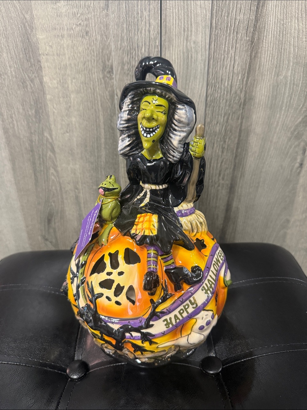 Blue Sky Clayworks Grizzelda Witch Pumpkin Lantern Halloween By Heather Goldminc
